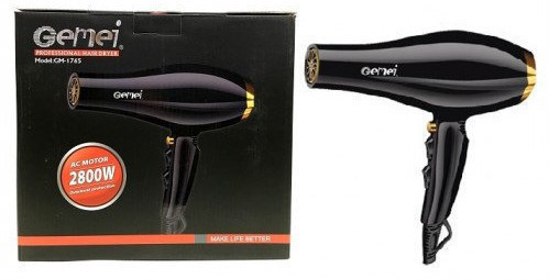 Професійний потужний фен для волосся Gemei GM-1765, 2800W - мініатюра 5