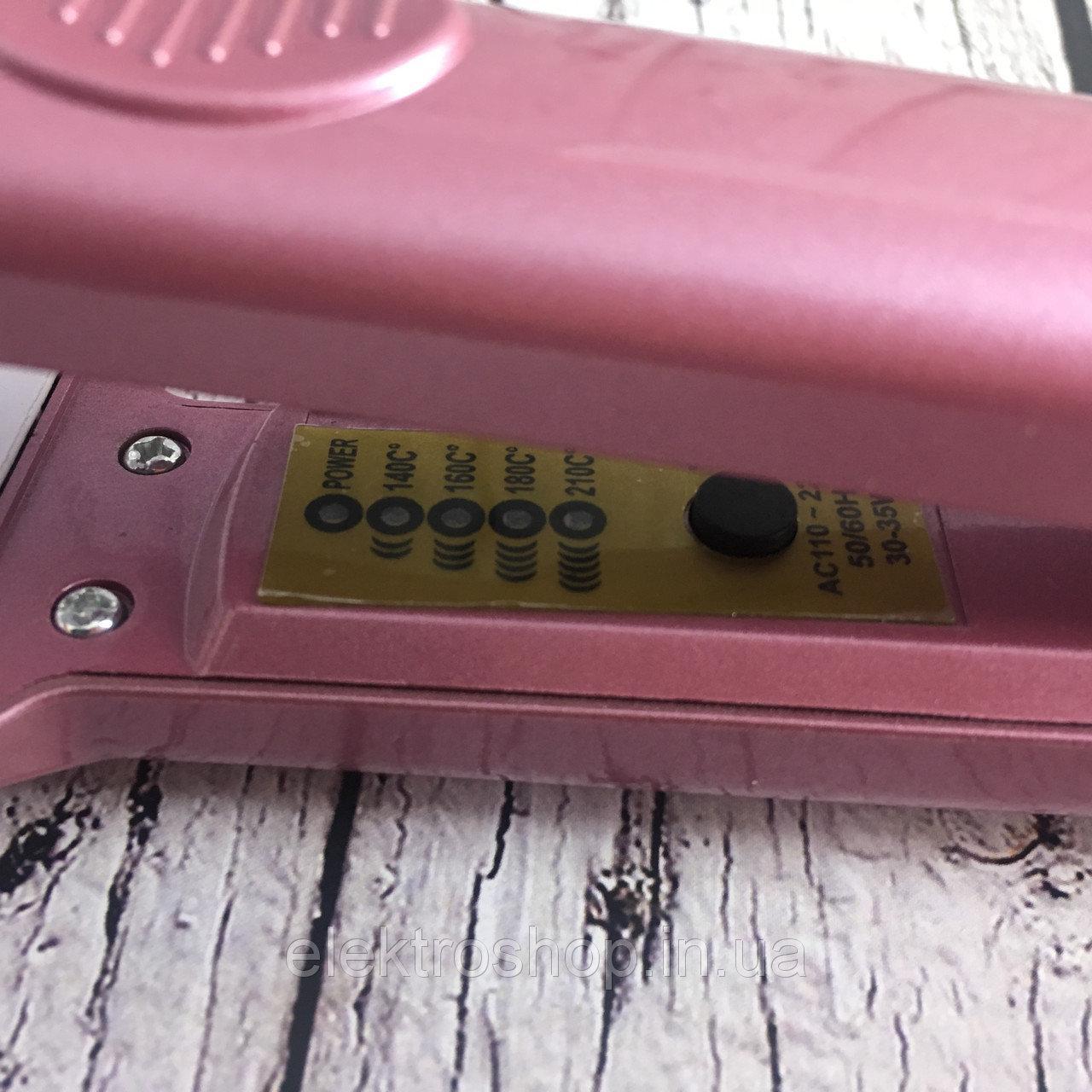 Праска - випрямляч для волосся Gemei GM-2957 Плойка з керамічним покриттям - мініатюра 7