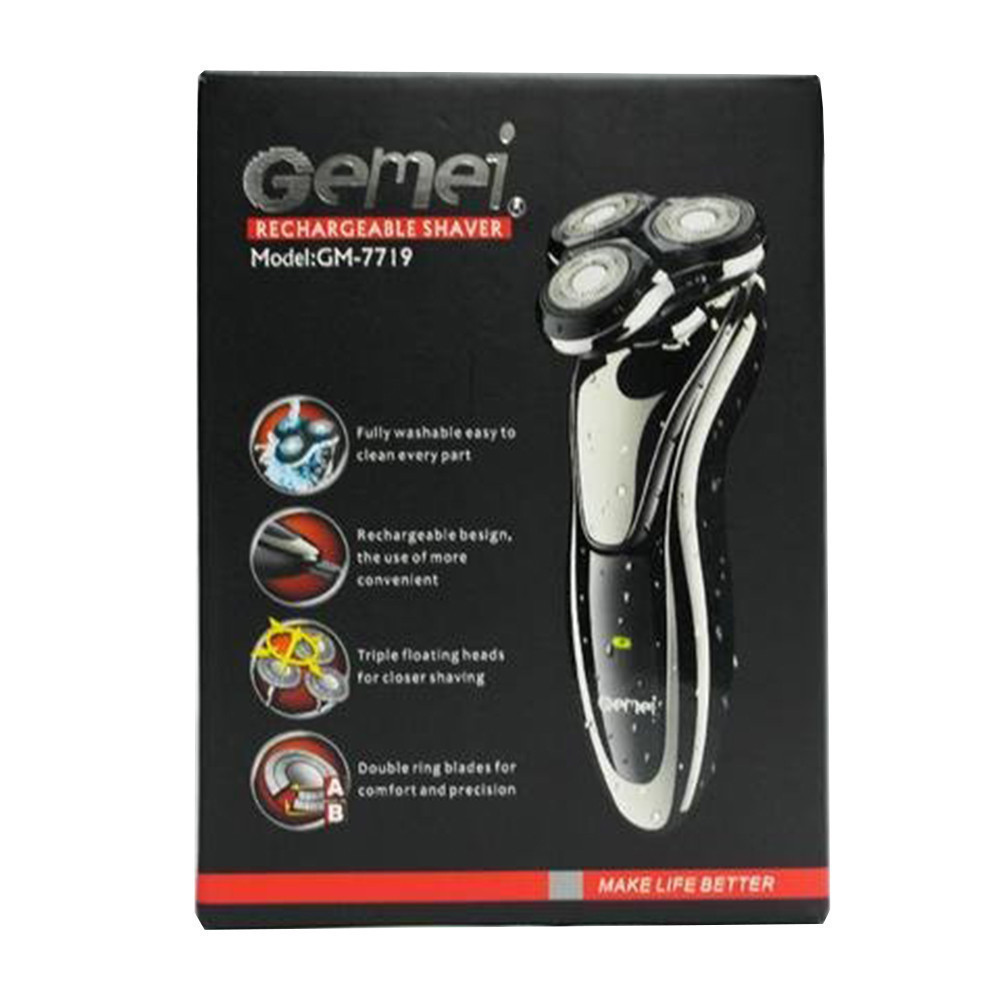 Акумуляторна електробритва Gemei GM-7719 - мініатюра 2