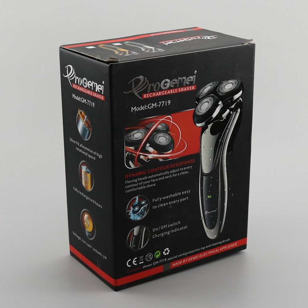 Акумуляторна електробритва Gemei GM-7719 - мініатюра 3