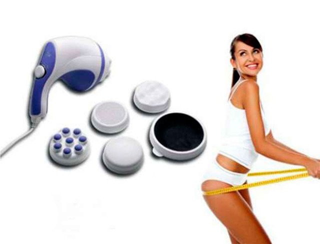 Ручний масажер Relax and Tone Антицелюлітний вібромасажер для тіла, рук та ніг, 4 насадки