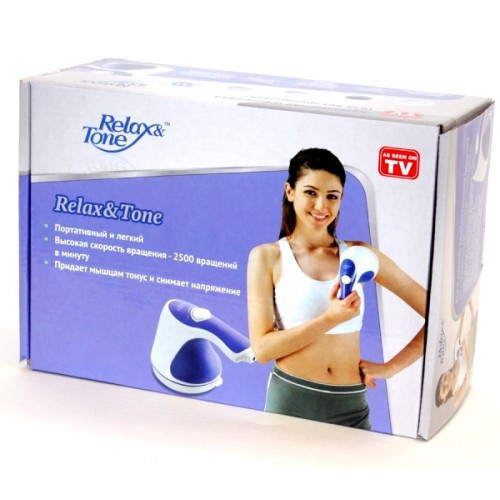 Ручний масажер Relax and Tone Антицелюлітний вібромасажер для тіла, рук та ніг, 4 насадки - мініатюра 4