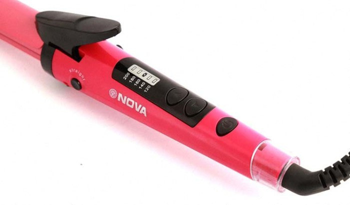 Праска для волосся NOVA NHC-2009 2 в 1 з керамічним покриттям | Випрямлення та завивка | Плойка щипці - мініатюра 2
