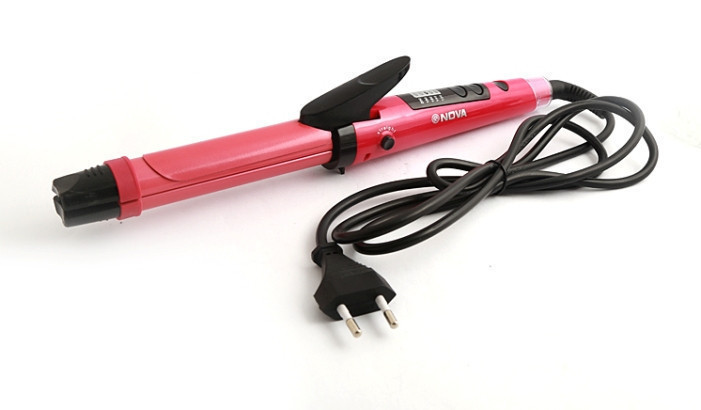 Праска для волосся NOVA NHC-2009 2 в 1 з керамічним покриттям | Випрямлення та завивка | Плойка щипці - мініатюра 3