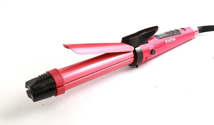 Праска для волосся NOVA NHC-2009 2 в 1 з керамічним покриттям | Випрямлення та завивка | Плойка щипці - мініатюра 4