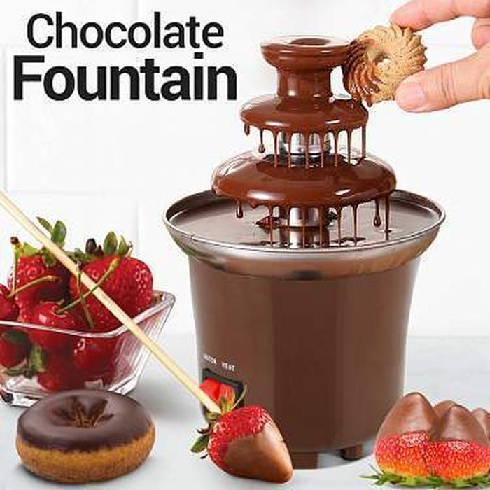 Шоколадний фонтан Фондю Mini Chocolate Fondue Fountain Домашня міні - фондюшниця - мініатюра 2