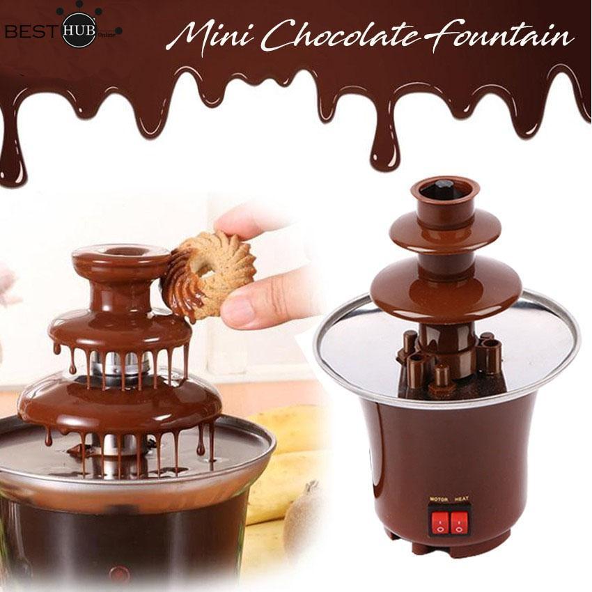 Шоколадний фонтан Фондю Mini Chocolate Fondue Fountain Домашня міні - фондюшниця - мініатюра 4