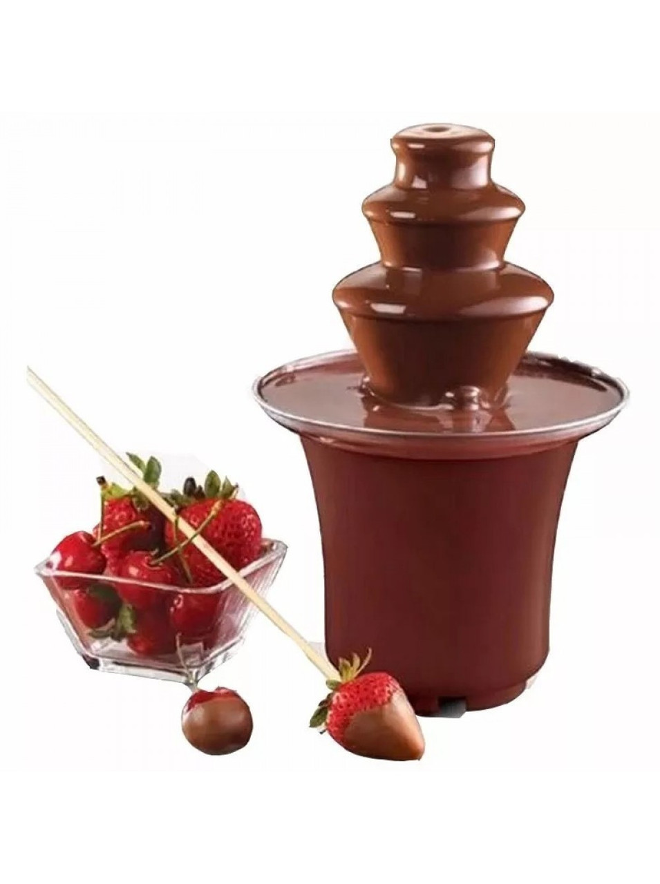 Шоколадний фонтан Фондю Mini Chocolate Fondue Fountain Домашня міні - фондюшниця - мініатюра 8