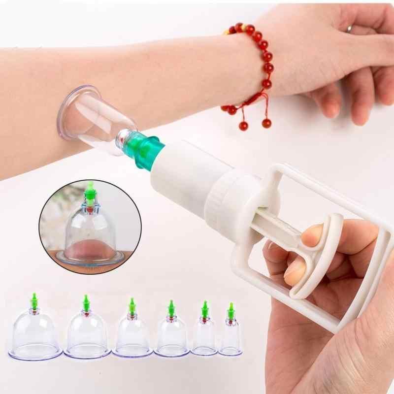 Вакуумні банки з насосом, 6 шт ∙ Набір вакуумних банок для антицелюлітного масажу та загального оздоровлення - мініатюра 3