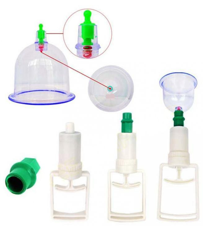 Вакуумні банки з насосом, 6 шт ∙ Набір вакуумних банок для антицелюлітного масажу та загального оздоровлення - мініатюра 5