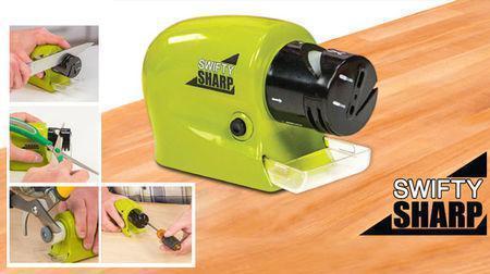 Бездротова універсальна точила для ножів Swifty Sharp Motorized Knife Sharpener Ножеточка Свіфті Шарп - мініатюра 6
