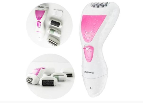 Жіночий епілятор Gemei GM-7006 4 в 1 з насадками для педикюру - мініатюра 8