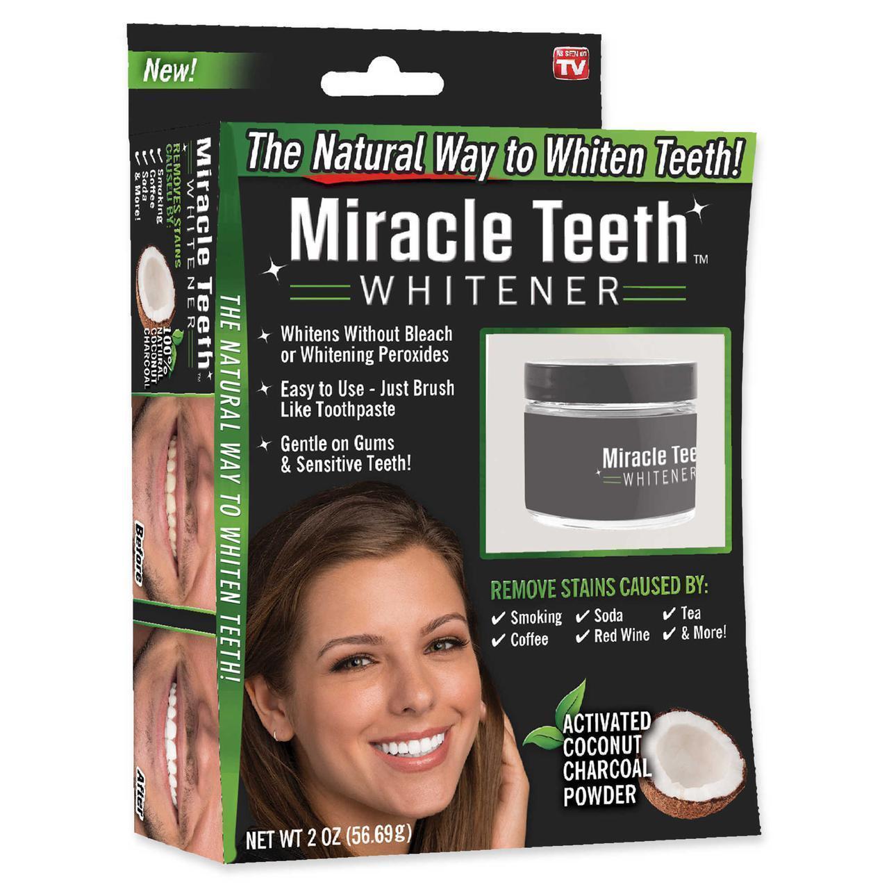 Відбілювач зубів Miracle Teeth Whitener ∙ Натуральна чорна паста для відбілювання зубів - мініатюра 7