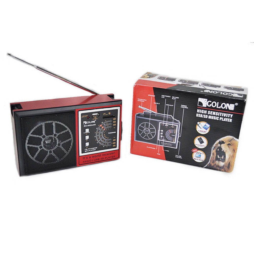 Радіоприймач GOLON RX-002 USB+SD Музична колонка з вбудованим радіо - мініатюра 3