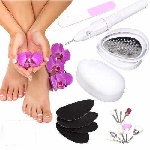 Набір для манікюру та педикюру Pedi Mate, 18 предметів ∙ Комплект пилок для п'ят + Фрезер з насадками