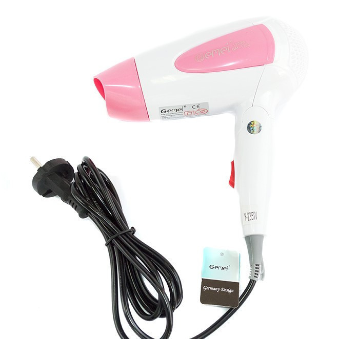 Фен для волосся Gemei GM-1756 Дорожній міні фен - мініатюра 2