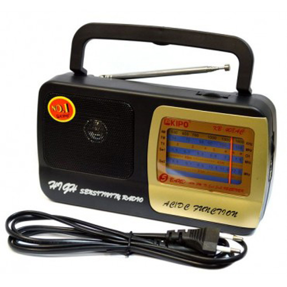 Радіоприймач KIPO KB 408 Портативне радіо на батарейках + від мережі 220 - мініатюра 4