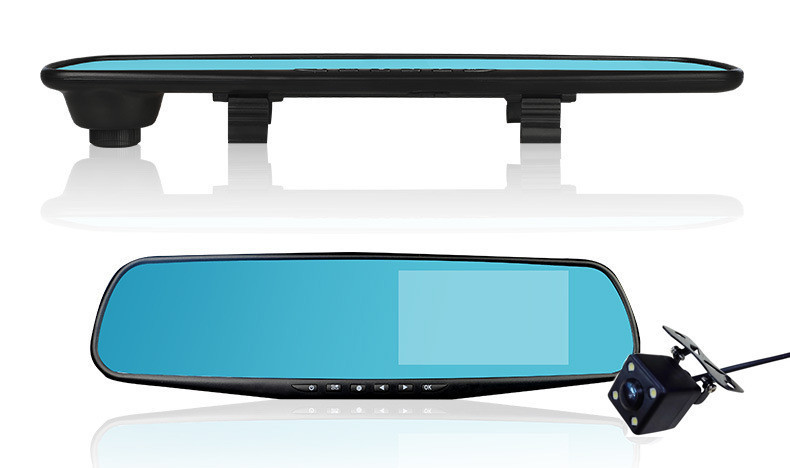 Відеореєстратор - дзеркало Dvr L9000 Full HD Автомобільний реєстратор із двома камерами - мініатюра 4