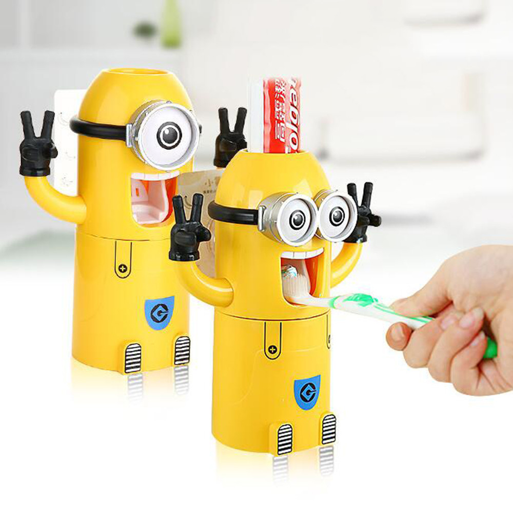 Дозатор для зубної пасти з тримачем для щіток Міньйон