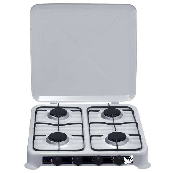 Настільний газовий таганок плита Domotec MS 6604 на 4 конфорки ∙ Сіра - мініатюра 3