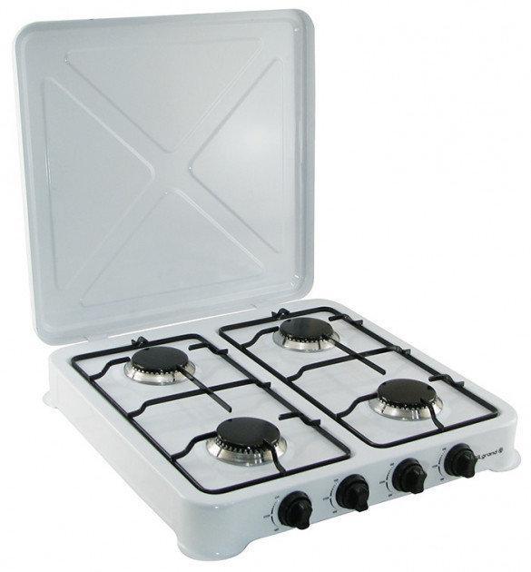 Настільний газовий таганок плита Domotec MS 6604 на 4 конфорки ∙ Сіра - мініатюра 4