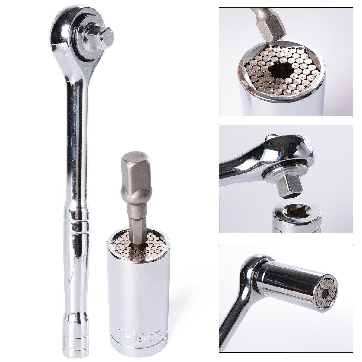 Універсальний ручний гайковий ключ головка насадка Gator Grip - мініатюра 3