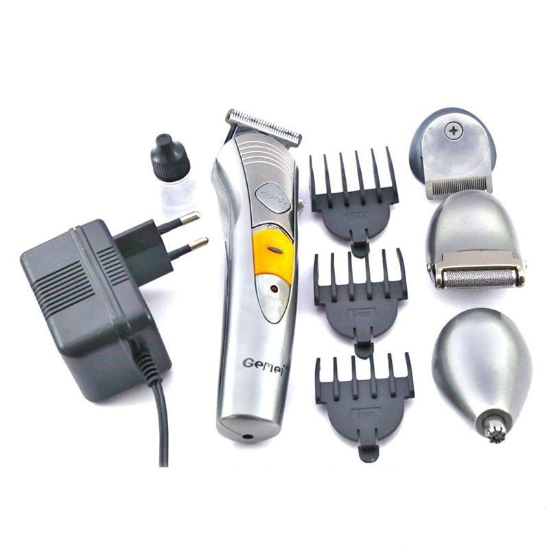 Набір для стрижки волосся та бороди Gemei GM 580 4 в 1 Електробритва триммер - машинка - мініатюра 4