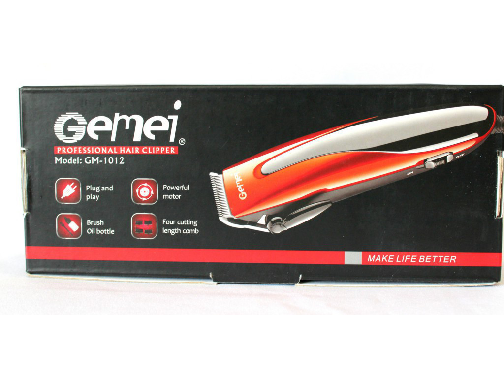 Професійна провідна машинка Gemei GM-1012 для стрижки волосся, з насадками - мініатюра 5