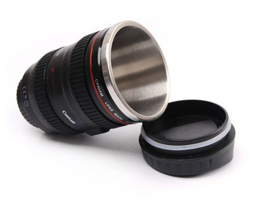 Чашка - об'єктив CANON Термочашка у вигляді об'єктиву, кружка з кришкою - мініатюра 3