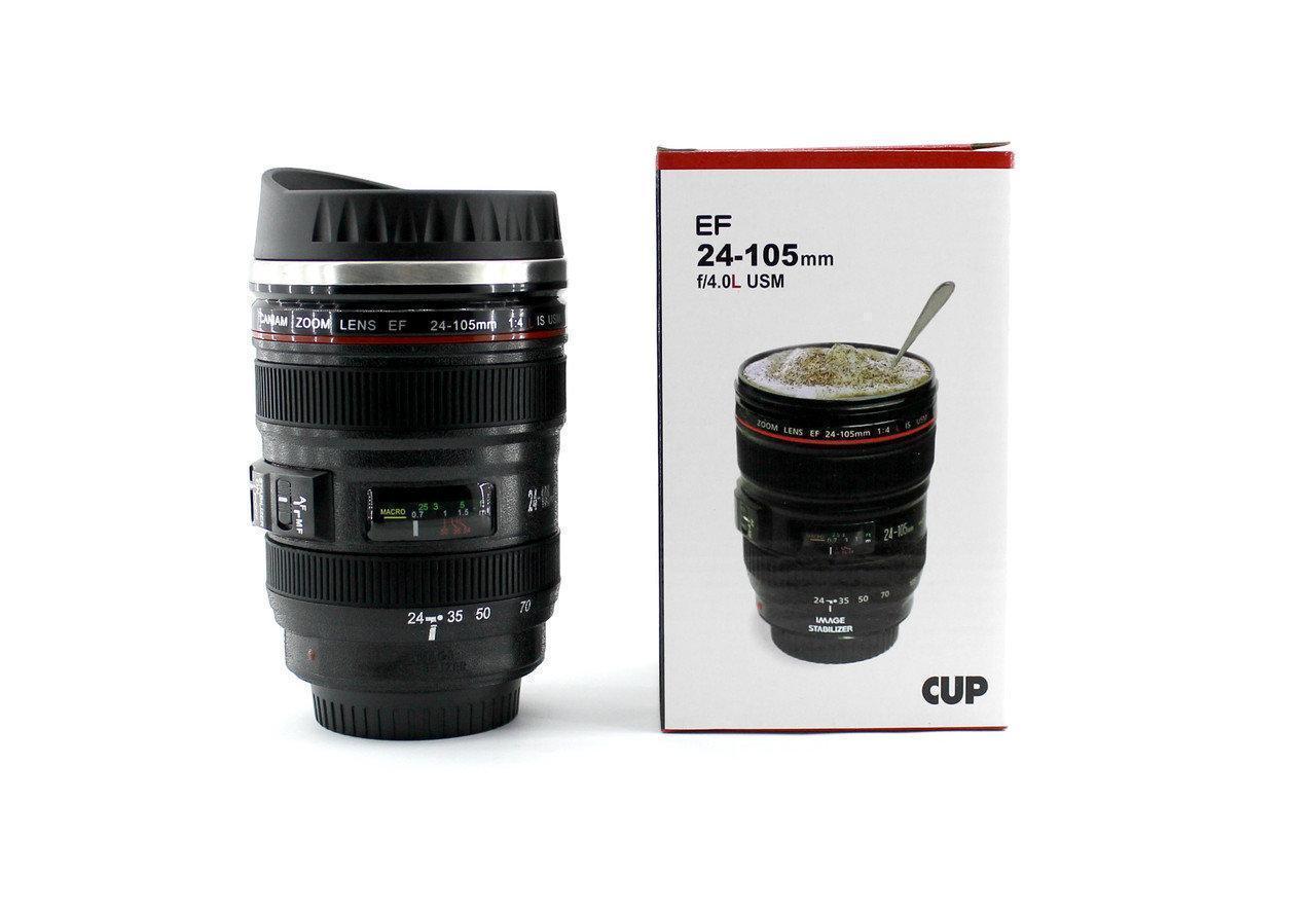 Чашка - об'єктив CANON Термочашка у вигляді об'єктиву, кружка з кришкою - мініатюра 4