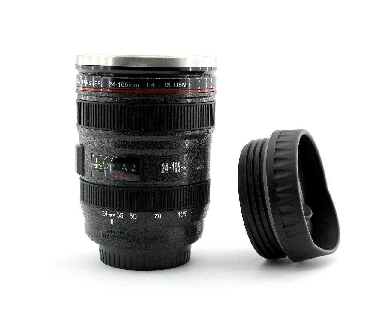 Чашка - об'єктив CANON Термочашка у вигляді об'єктиву, кружка з кришкою - мініатюра 5