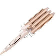 Плойка три хвилі для волосся GEEMY GM-1988-25 • Потрійна плойка хвиля 25 мм для локонів та укладки