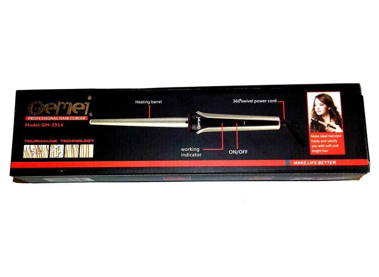 Конусна керамічна плойка Gemei 2914 Hair Curlers для створення дрібних локонів - мініатюра 3