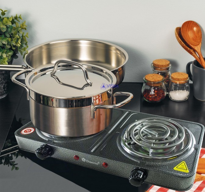 Настільна електроплита Domotec MS-5802 на 2 конфорки - мініатюра 4