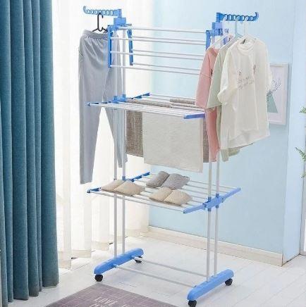 Сушарка складна для білизни GARMENT RACK Вертикальна пересувна стійка-сушарка для сушіння речей та білизни, на коліщатках