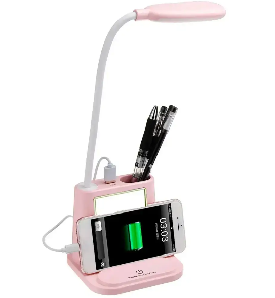 Настільна світлодіодна смарт-лампа 3в1 з вбудованим акумулятором та PowerBank - мініатюра 4