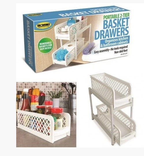 Органайзер Portable Basket Drawers Original Висувні ящики з полицями для зберігання - мініатюра 2