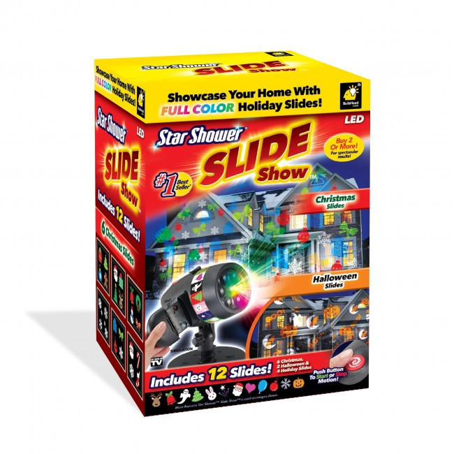 Вуличний лазерний проектор із слайдами Christmas Star shower LED Slide show, 12 зображень слайдів - мініатюра 4