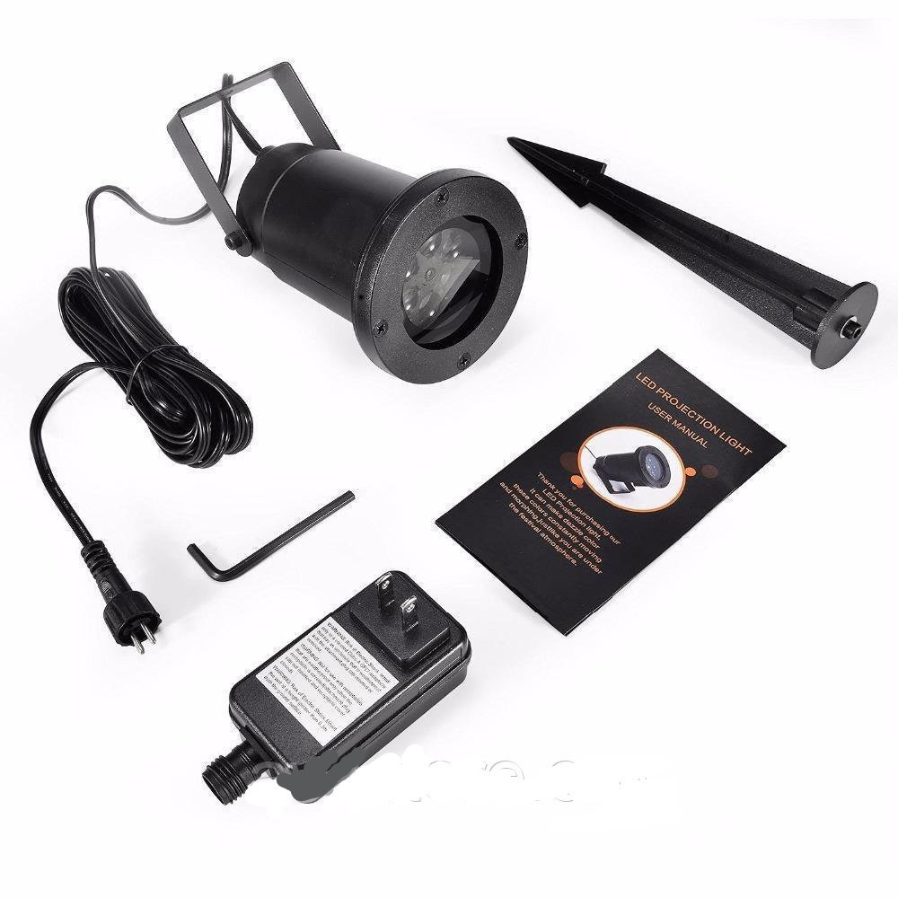 Лазерний проектор New Christmas Pattern Snowfall Projector Лазерна підсвітка "Сніжинки" для дому - мініатюра 2