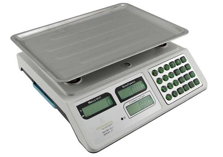 Ваги торговельні електронні Crownberg CB-5006 до 50 кг