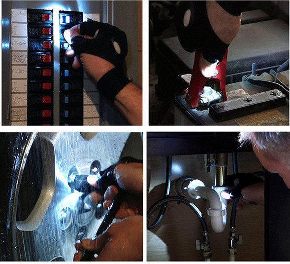 Рукавичка з LED підсвіткою ∙ DreamTon Рукавички зі світлодіодним ліхтариком Glovelite на батарейках - мініатюра 6