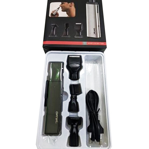 Універсальний бездротовий тример PRO GEMEI GM-3116 для стрижки волосся з насадками для носа та вух - мініатюра 3