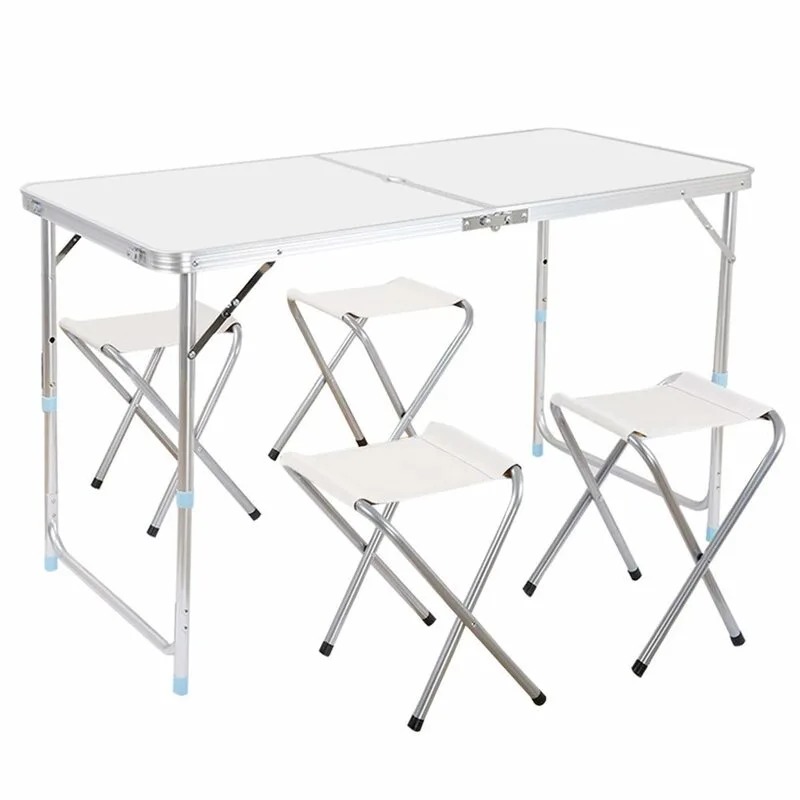 Розкладний стіл - валіза з 4 стільцями Folding Table для пікніка, риболовлі, дачі, 120х60 см - мініатюра 6
