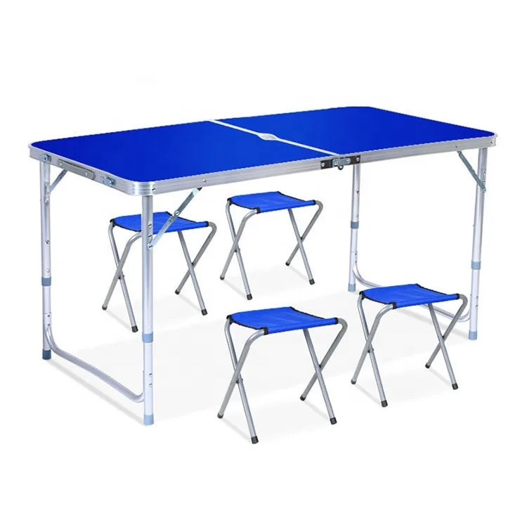 Розкладний стіл - валіза з 4 стільцями Folding Table для пікніка, риболовлі, дачі, 120х60 см - мініатюра 7