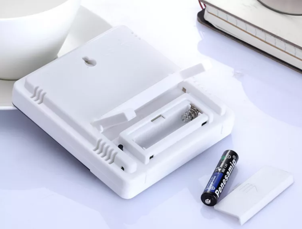 Годинник - метеостанція HTC-1 3 в 1 Гігрометр + Вологомір, Великі цифри - мініатюра 2