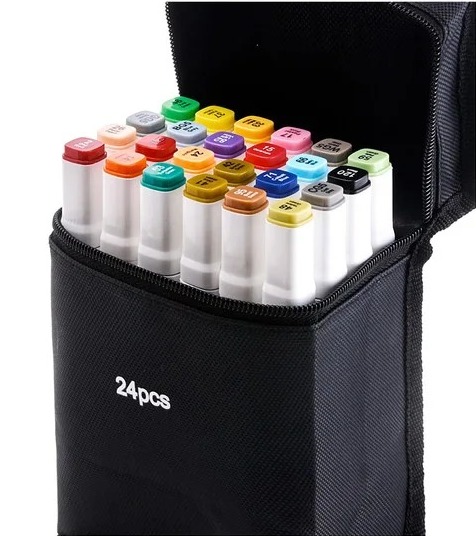 Набір маркерів для малювання та скетчінгу на спиртовій основі Touch 24 шт. Скетч маркери для творчості