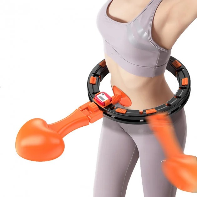 Масажний обруч для талії HULA HOOP THAT WON'T FALL Розумний Хулахуп неспадаючий з відцентровою кулею та лічильником Фітнес тренажер для схуднення - мініатюра 5