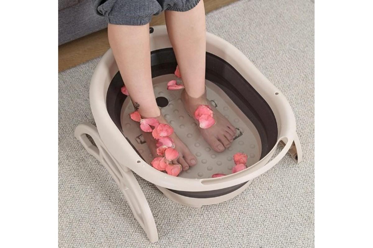 Складна масажна ванночка для ніг Supretto / Ванна масажер роликовий