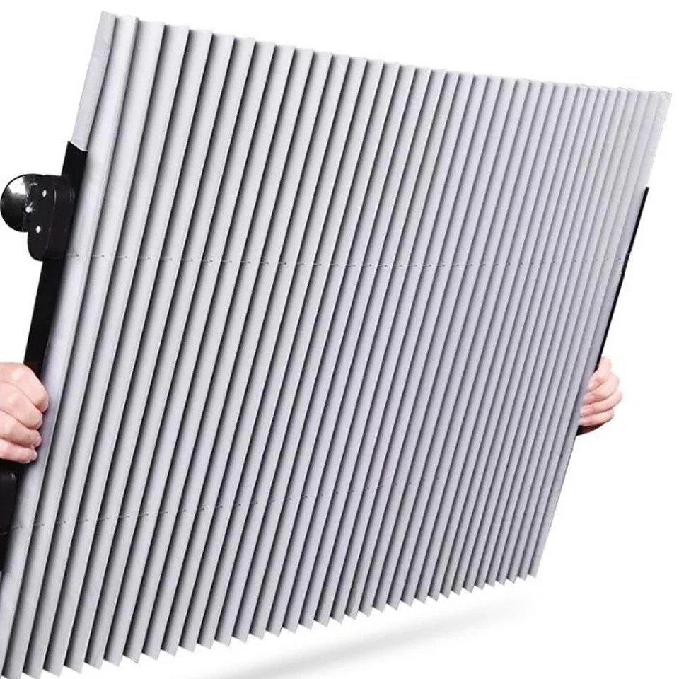 Шторка сонцезахисна розсувна на лобове скло в авто 60х145см / Жалюзі автомобільні - мініатюра 2