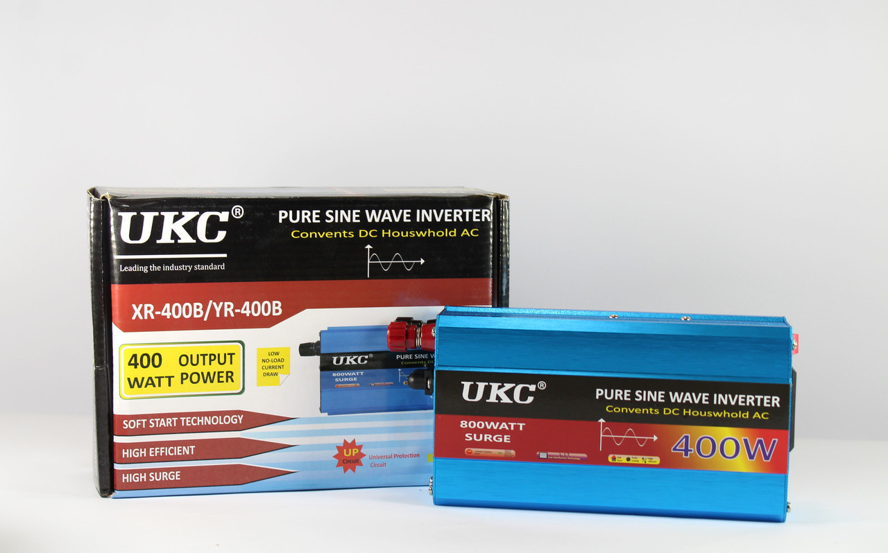 Перетворювач із чистою синусоїдою AC/DC 400W Інвертор напруги 12V-220V правильною синусоїдою - мініатюра 3